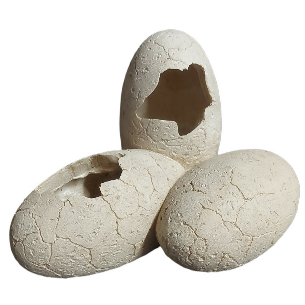 Grotte en motif oeuf 20x13x15cm pour reptiles