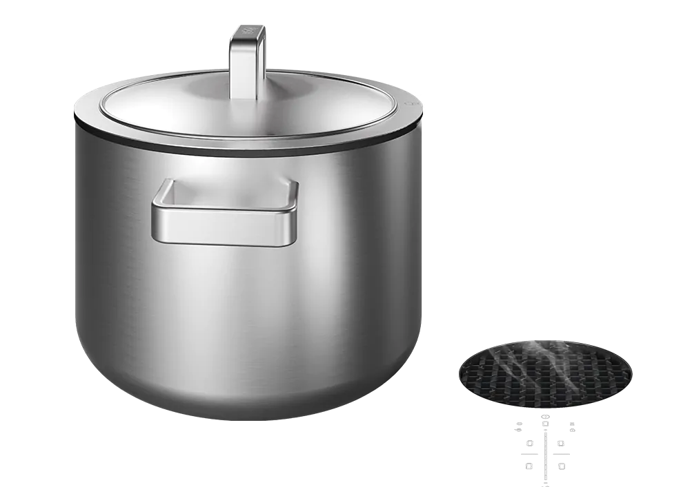 KOQI Downdraft Pannenset Uma 3-Ply 4-delig