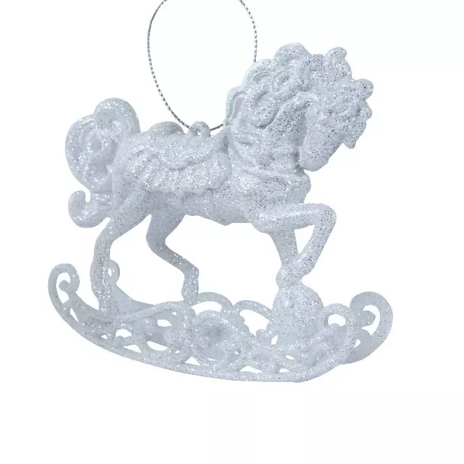 Cheval à suspendre (H9 cm) Bascule Blanc
