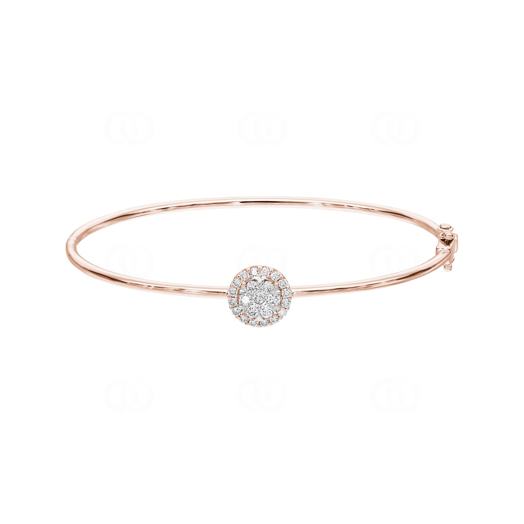 0.50 Karat Diamantarmreif oval 750/18 K Roségold