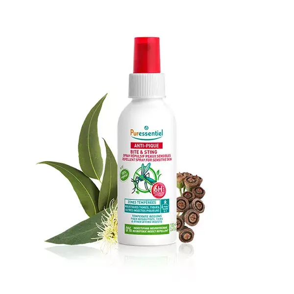 Spray Repelente Anti-Picadas Puressentiel para Pele Sensível 100ml