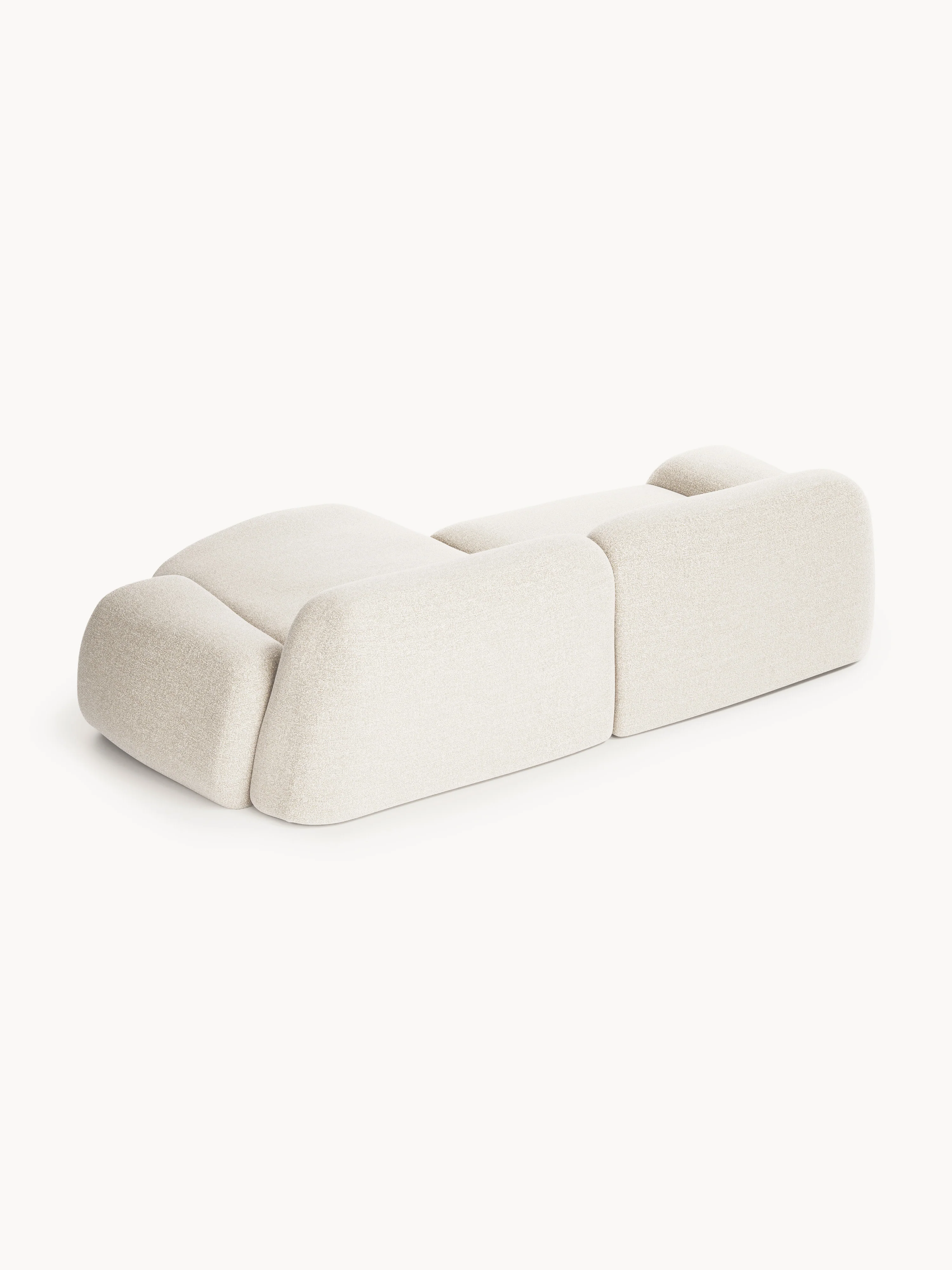 Modulaire bouclé hoekbank Wolke (3-zits)