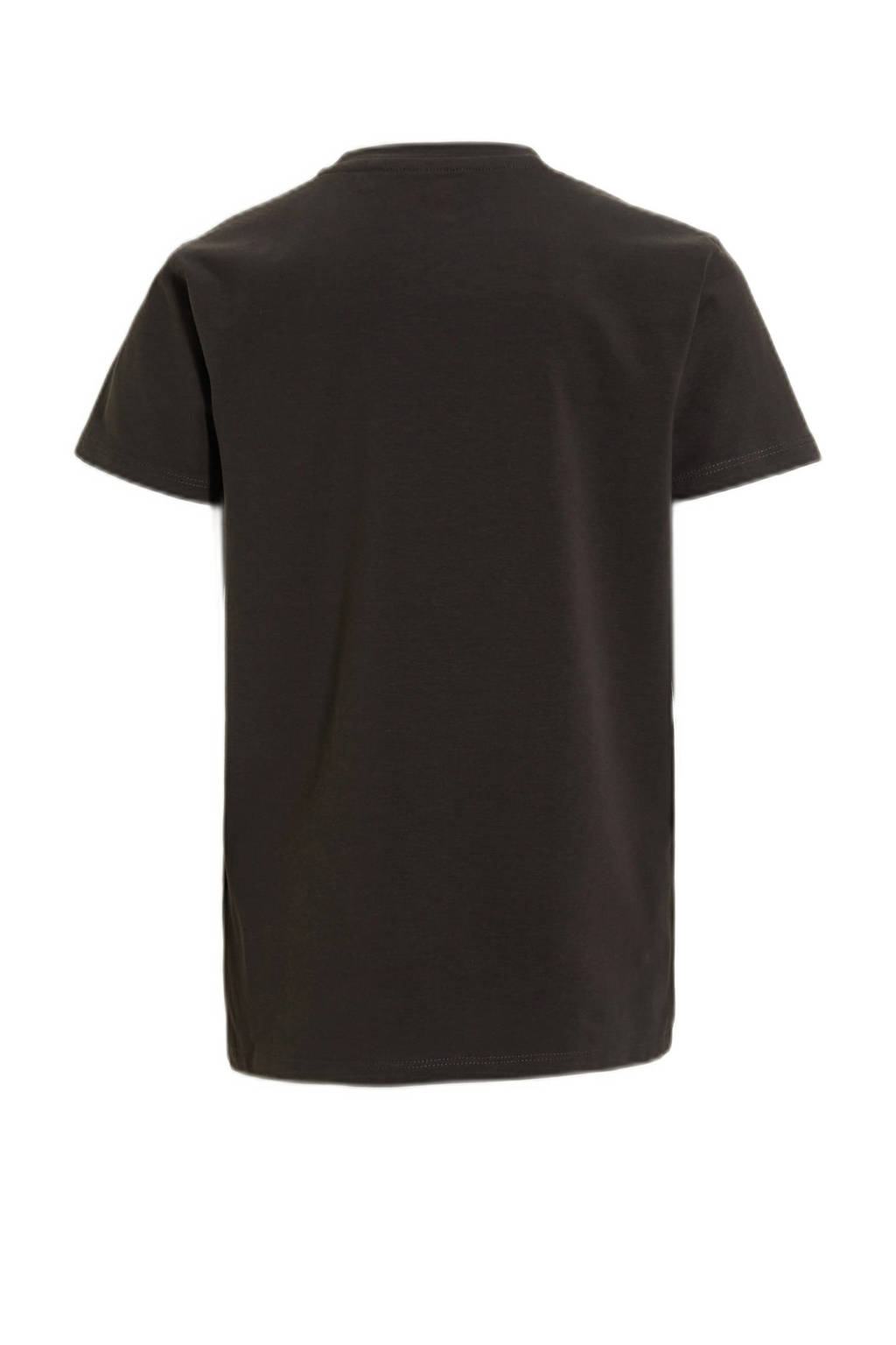 anytime T-shirt met tekstopdruk donkergrijs
