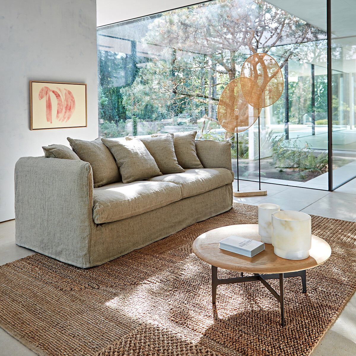 AM.PM<br>Candeeiro de pé em rattan, design E. Gallina, Canopée