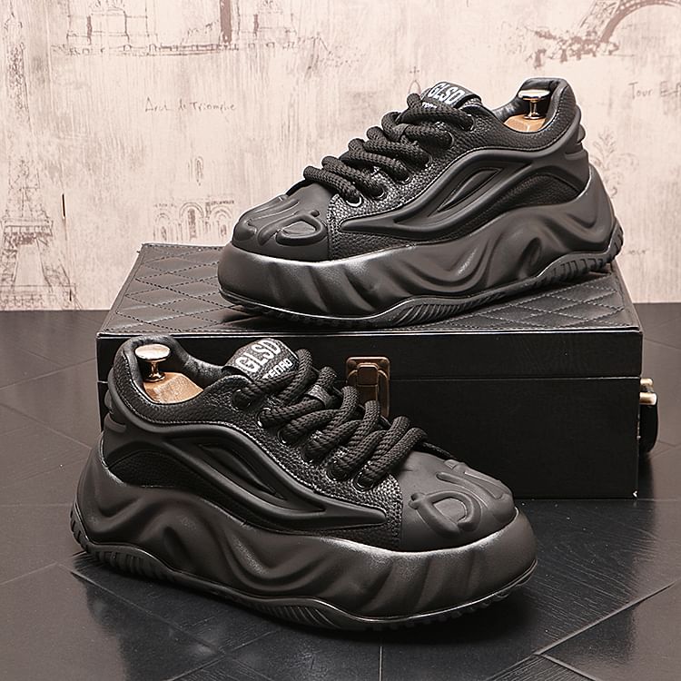 Mr Ozera - Belettering Tweekleurige Platform Sneakers