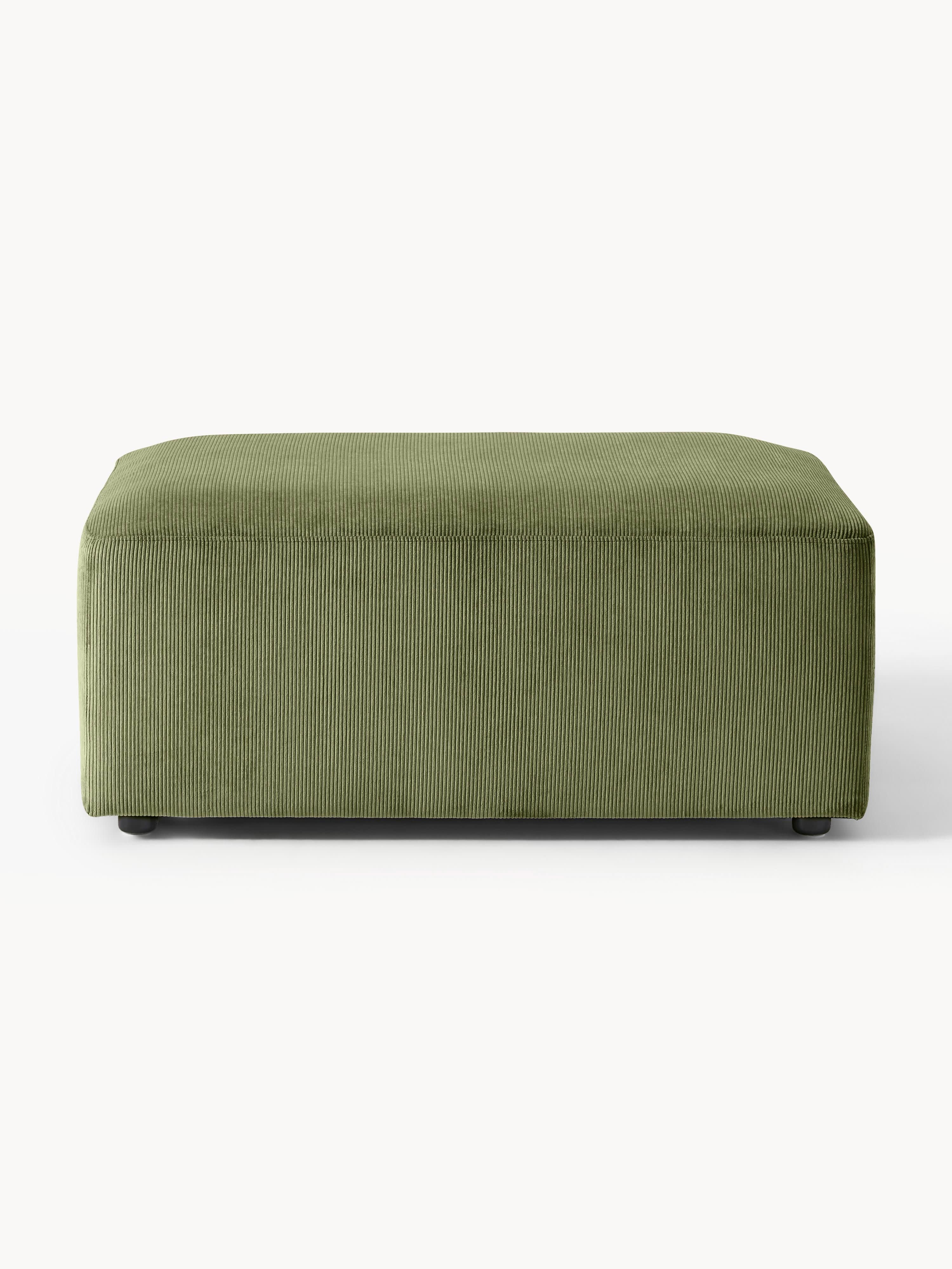 Corduroy poef Melva, B 99 x D 72 cm