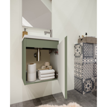 Allibert fonteinmeubel Portopack met spiegel - groen - 40 cm