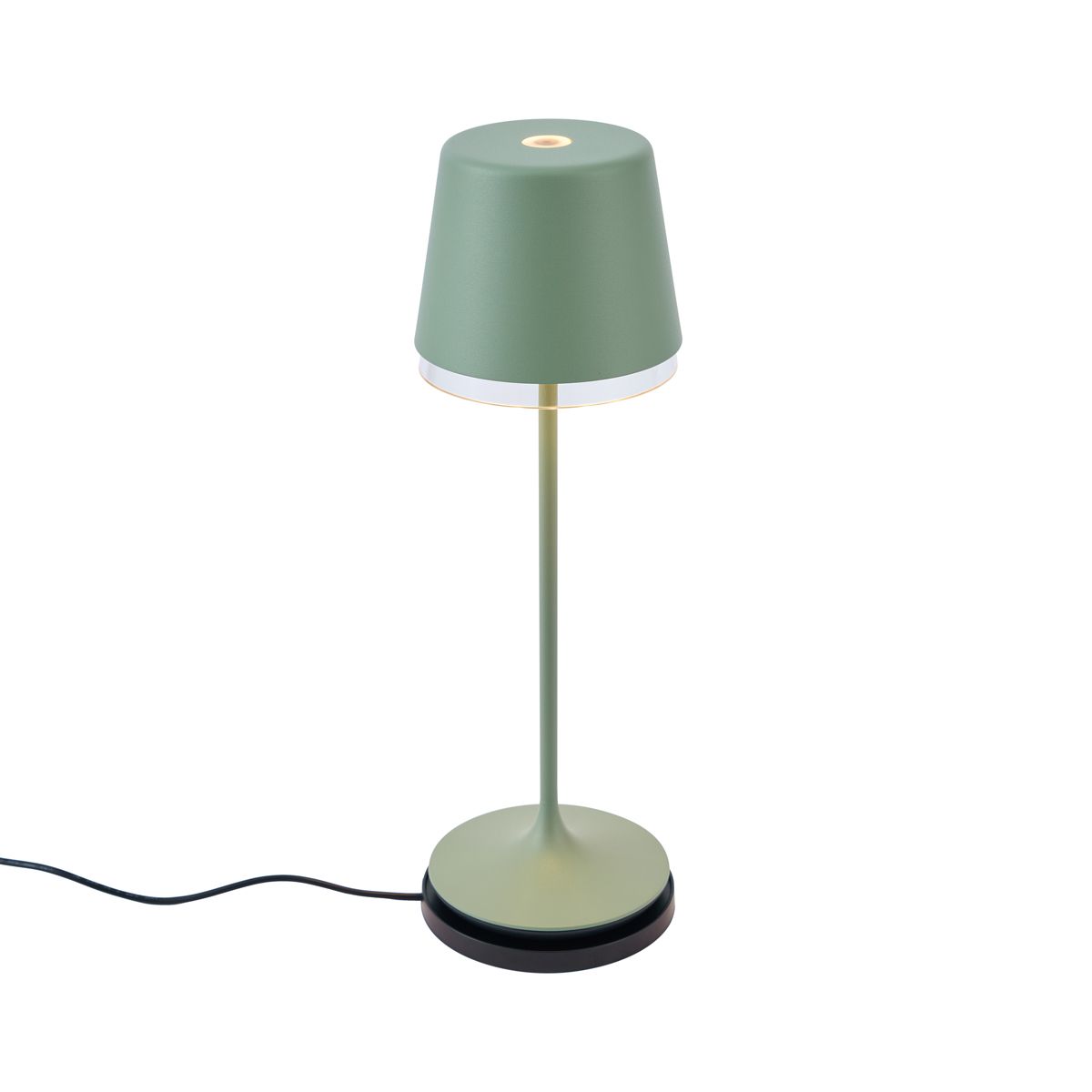 Tafellamp groen incl. LED IP65 oplaadbaar met laadstation - Bass