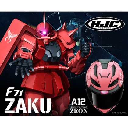Casque Hjc F71 - ZAKU BANDAI NAMCO - Rouge / Noir