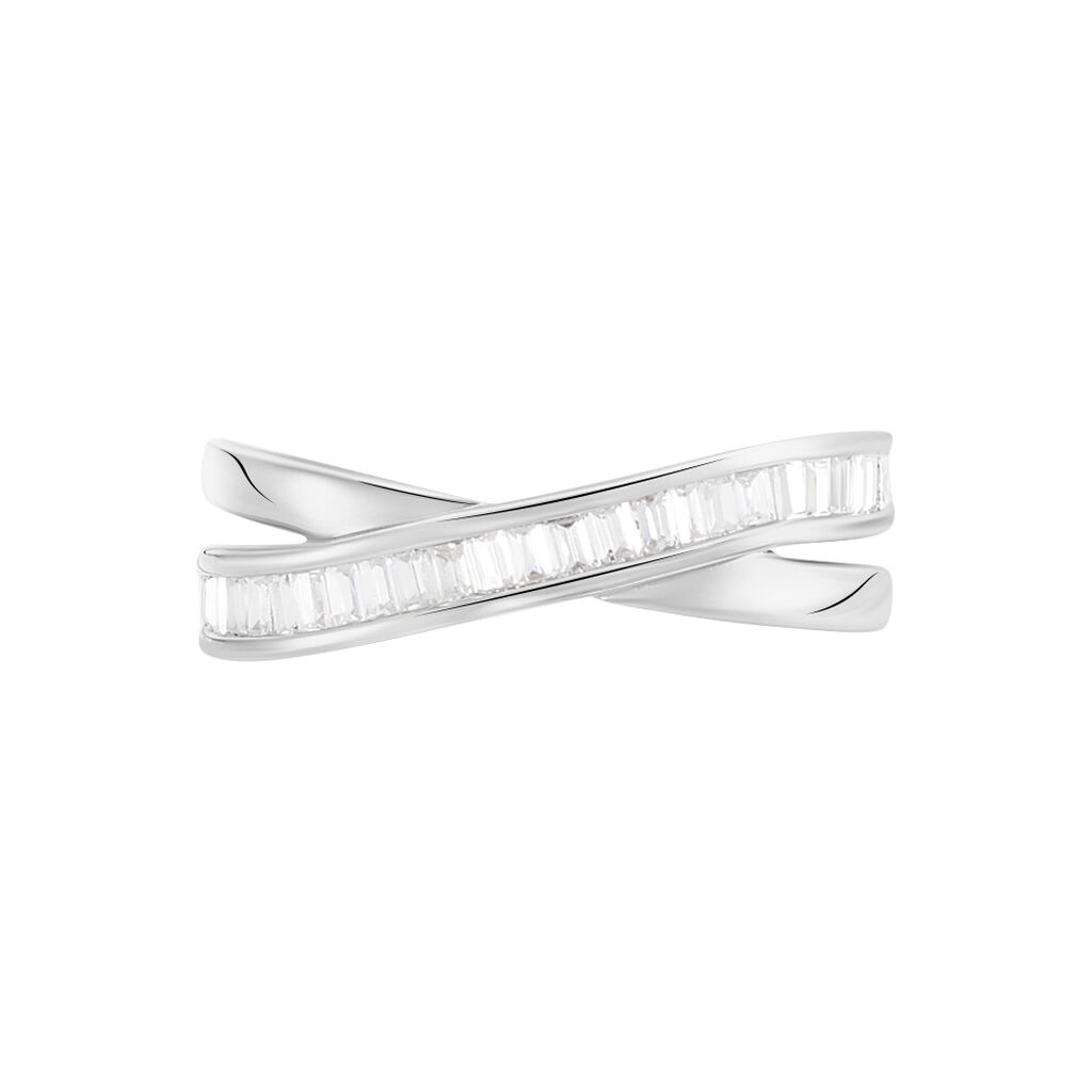 Bague Anelyse Or Blanc Oxyde De Zirconium