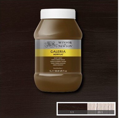 Winsor & Newton - Galeria Akrylmaling - Burnt Umber 1000 ML