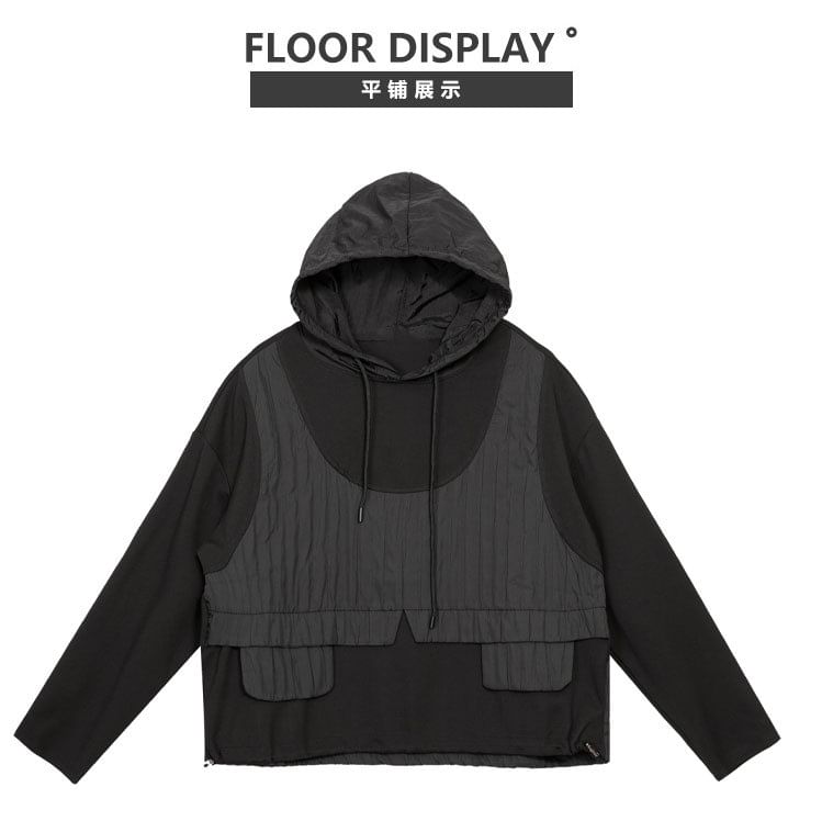 KUMI - Effen Mock Tweedelige Hoodie