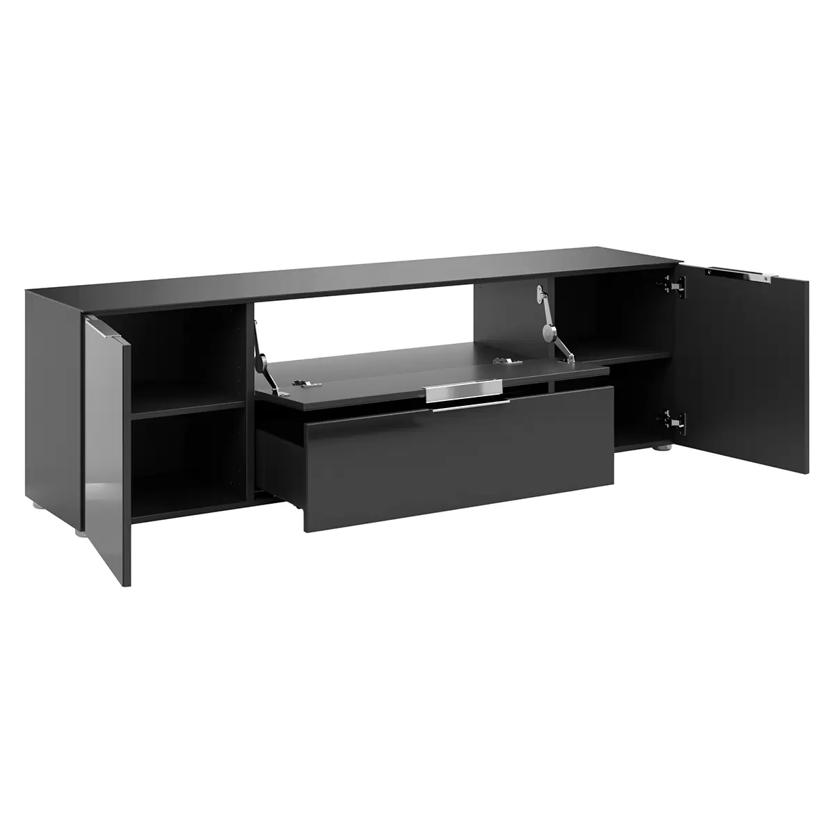 Lowboard 2T1K1S Style Schwarz