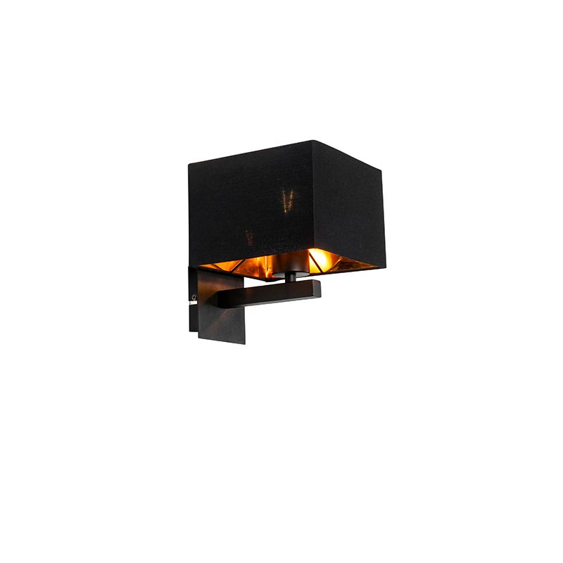 Moderne wandlamp zwart met goud - VT 1