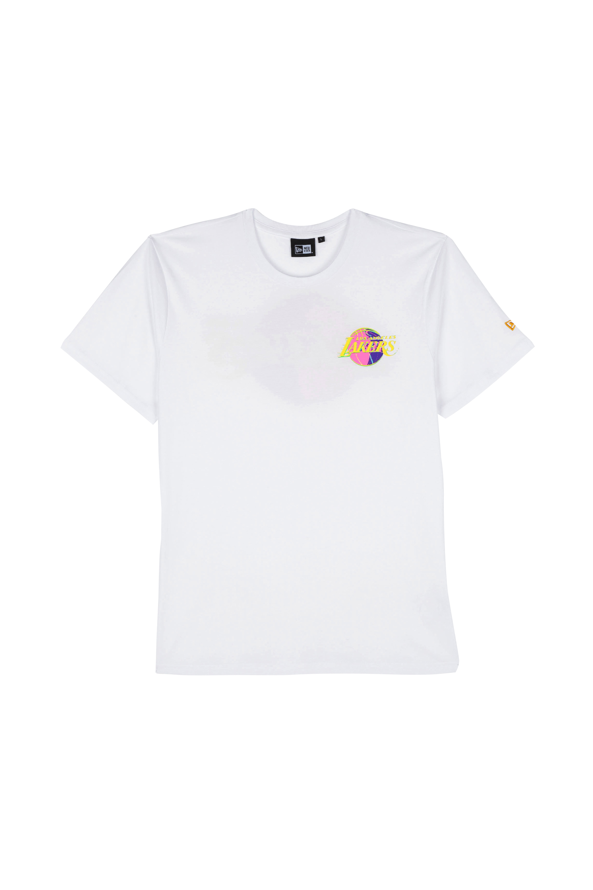 NEW ERA T-shirt  NBA NEON BACK GRPHC TM LOGO T LOSLAK Blanc