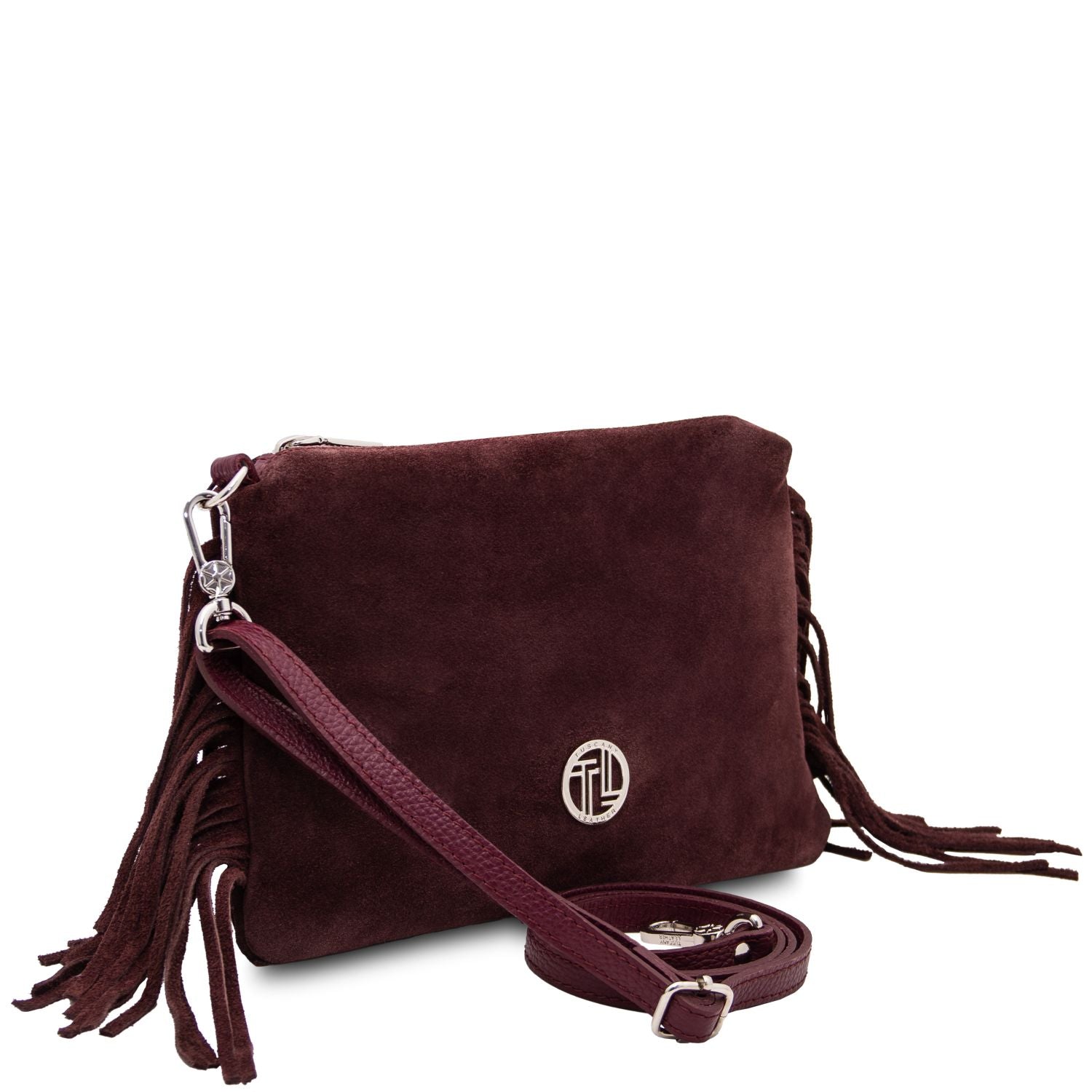 TL142495 – Nomade – Suede leren fringe Clutch