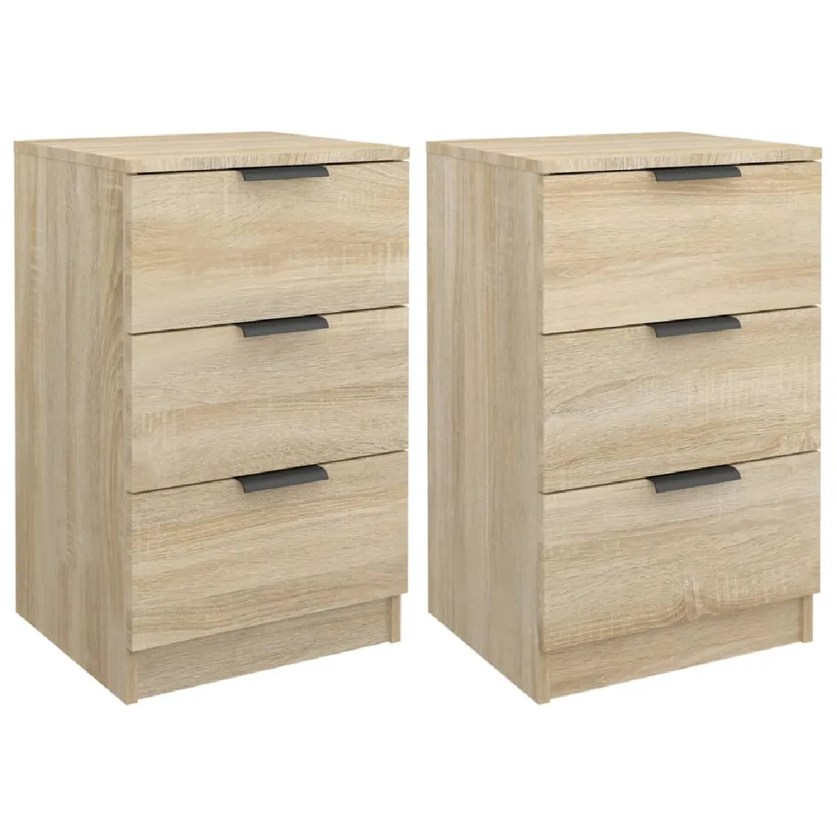 VIDAXL Lot de 2 Tables de chevet 40x36x65 cm - Chêne sonoma