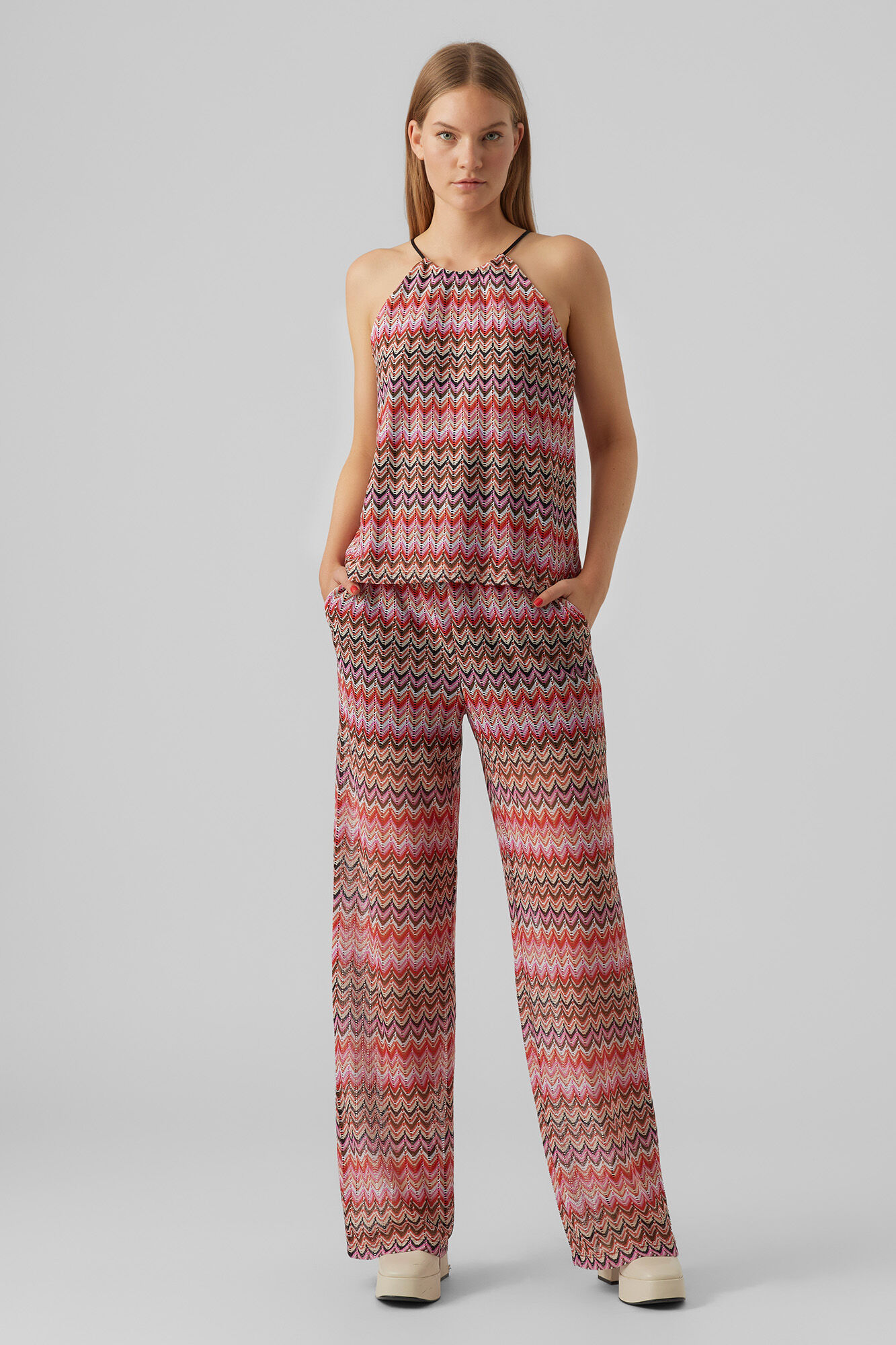 Top cuello halter - Vermelho
