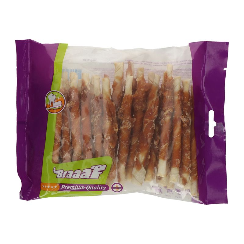 Braaaf Bâtonnets torsadés à mâcher, poulet
