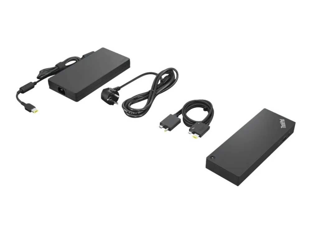 Lenovo® | ThinkPad Thunderbolt 4 WorkStation Dock - Portreplikator - Thunderbolt 4 - HDMI, 2 x DP, 2 x Thunderbolt - GigE - 300 Watt - Sort
