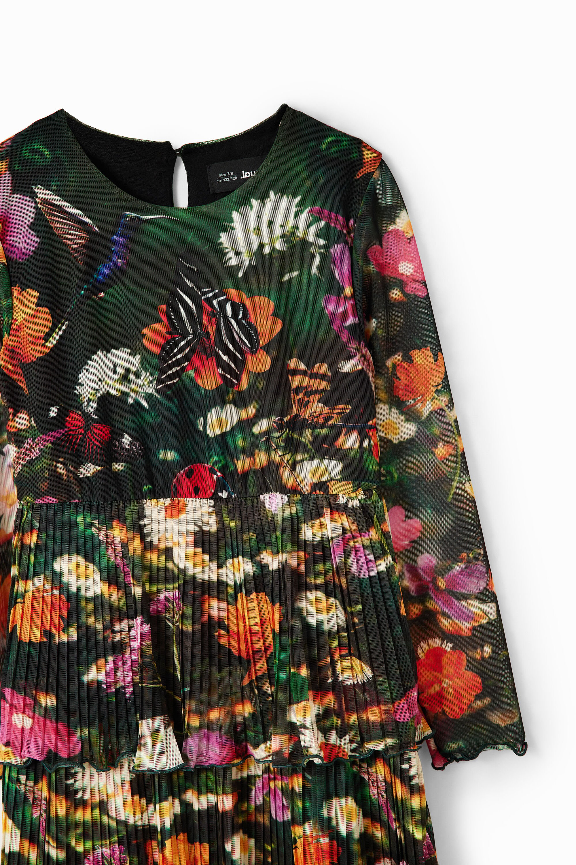 Vestido de tule floral