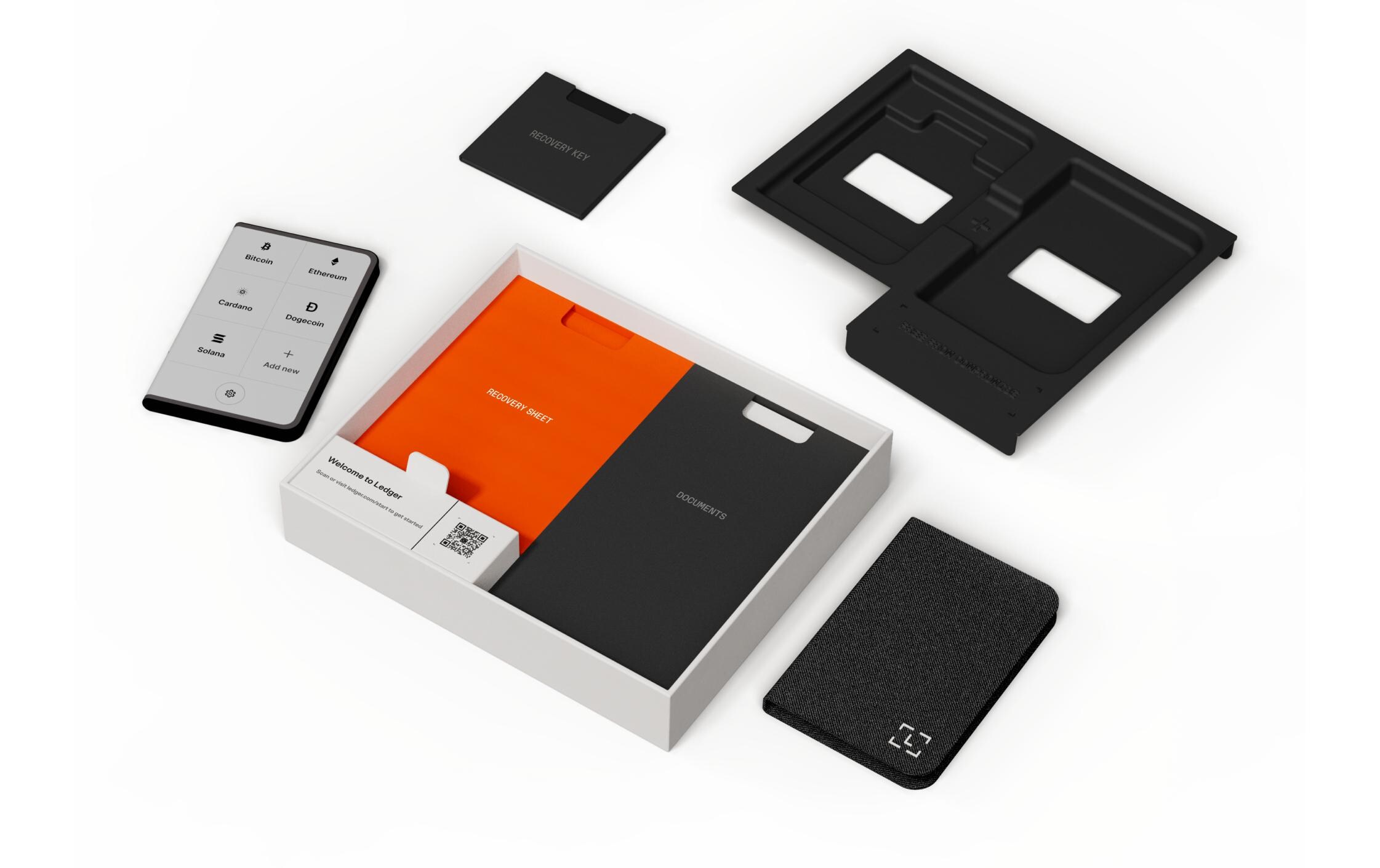 Stax inkl. Recovery Key<br>Kryptowallet mit Bluetooth und Wiederherstellungsschlüssel