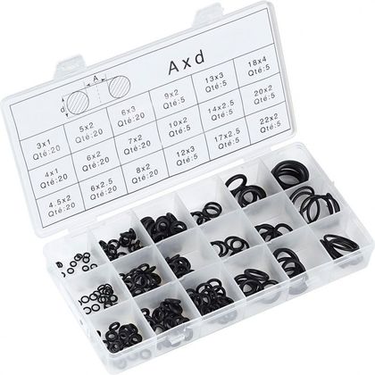 Coffret HI-Q TOOLS assortiment de joints toriques (225 pièces) Universel