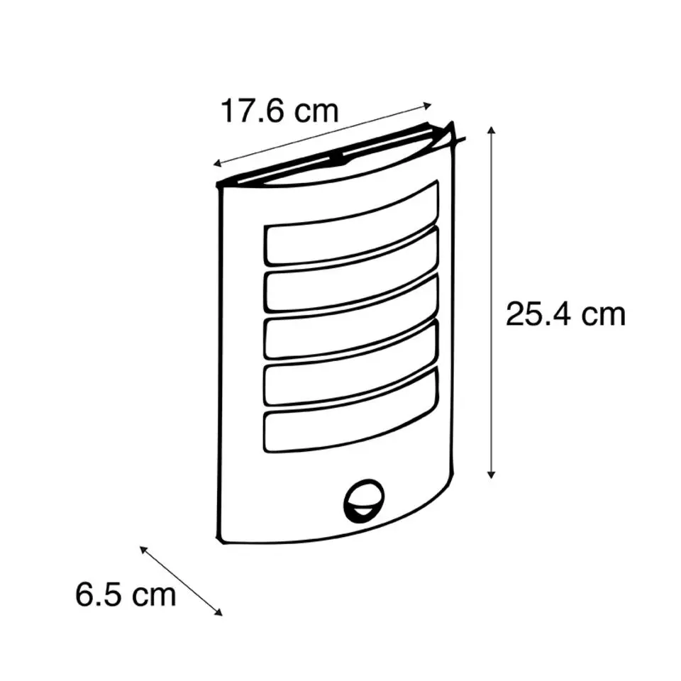 Qazqa buitenlampen met sensor miro zwart e27