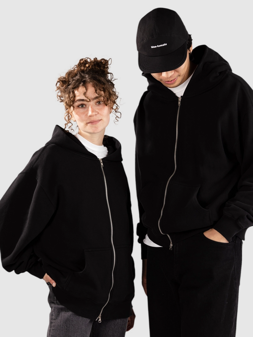 Shaka Wear YKK Double Zip Hoodie black