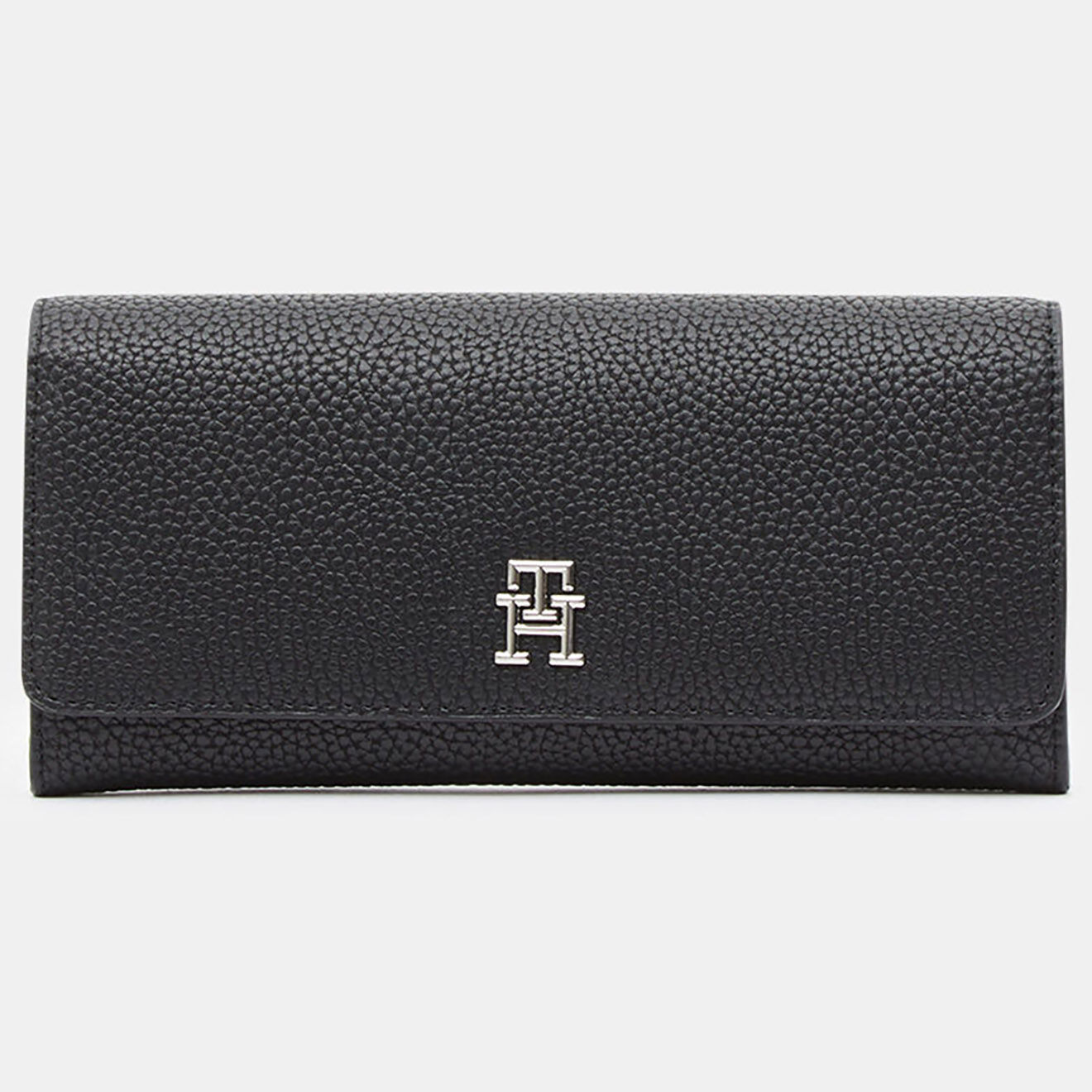 Tommy Hilfiger Portefeuille Emblem large noir - 10x20 cm