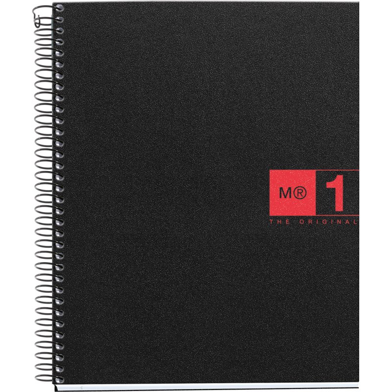 Notebook The Original, Couverture souple, A5, quadrillage 5x5 mm, 80 feuilles de 1 couleur, Miquelrius, Rouge.