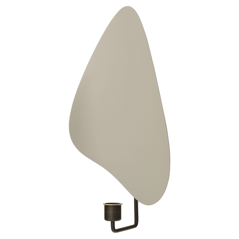 Audo Copenhagen Flambeau kandelaar wand medium Bronzed Brass/Grey