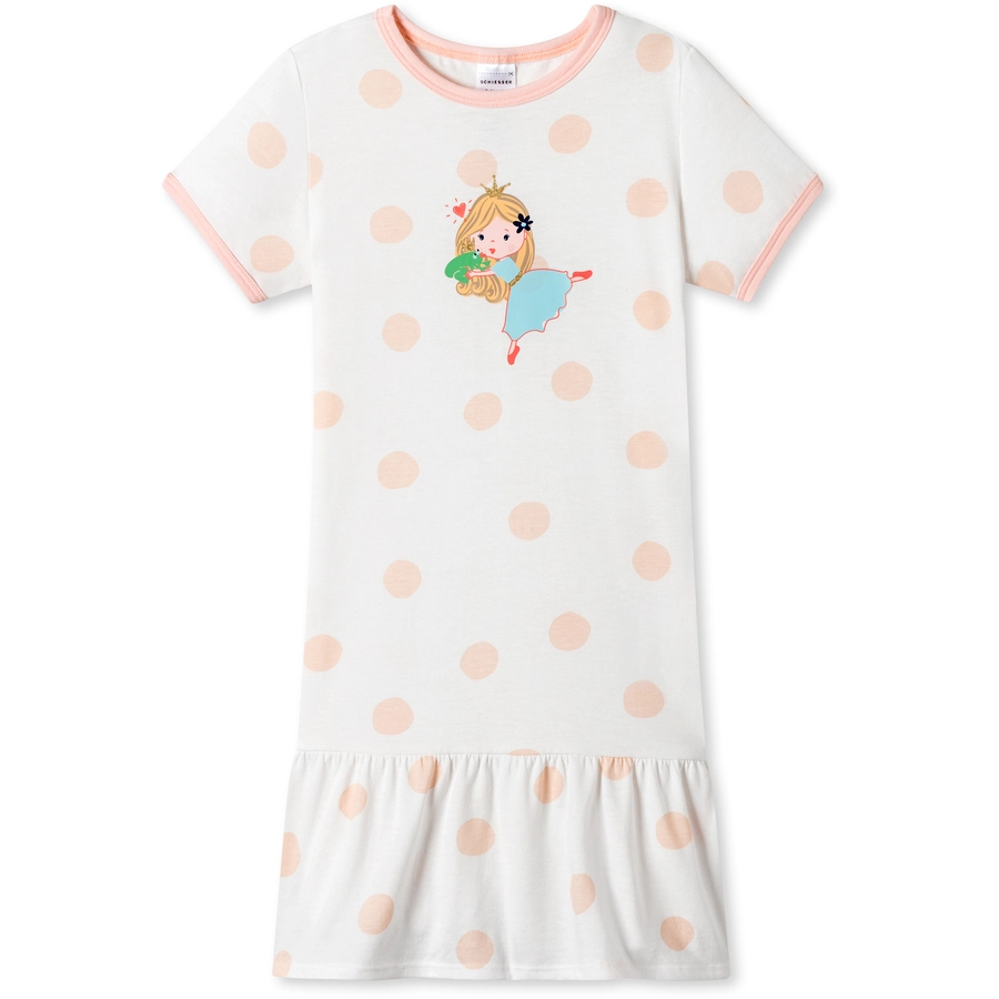 Schiesser Nachthemd Casual World Organic Cotton off-white