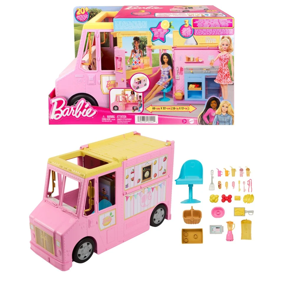 Barbie - Lemonade Bil med 25 dele