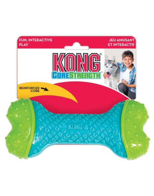 Kong Corestrength Bone Blauw&Groen - Hondenspeelgoed