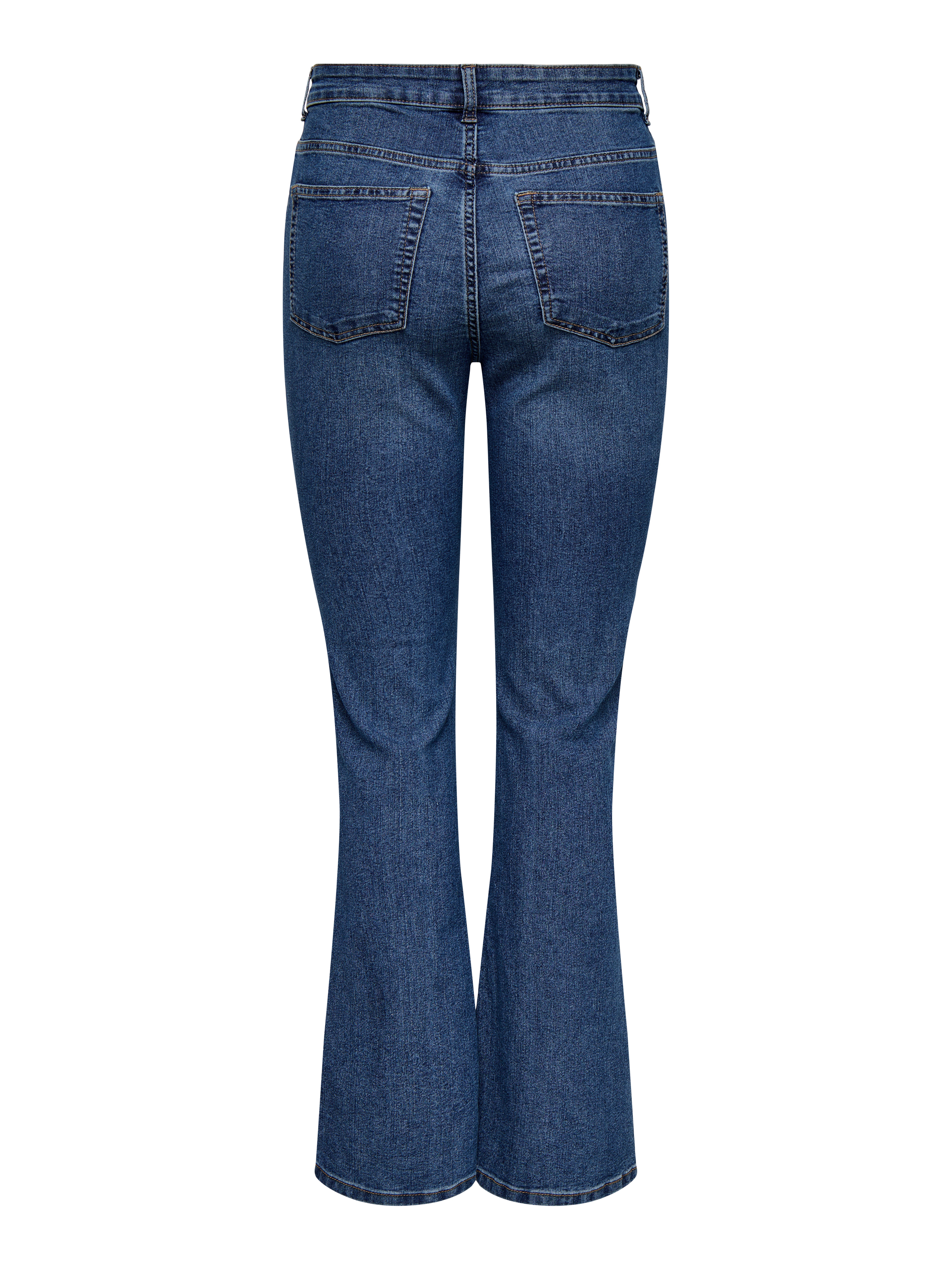 JDYMOON Hohe Taille Ausgestellt Jeans Medium Blue Denim