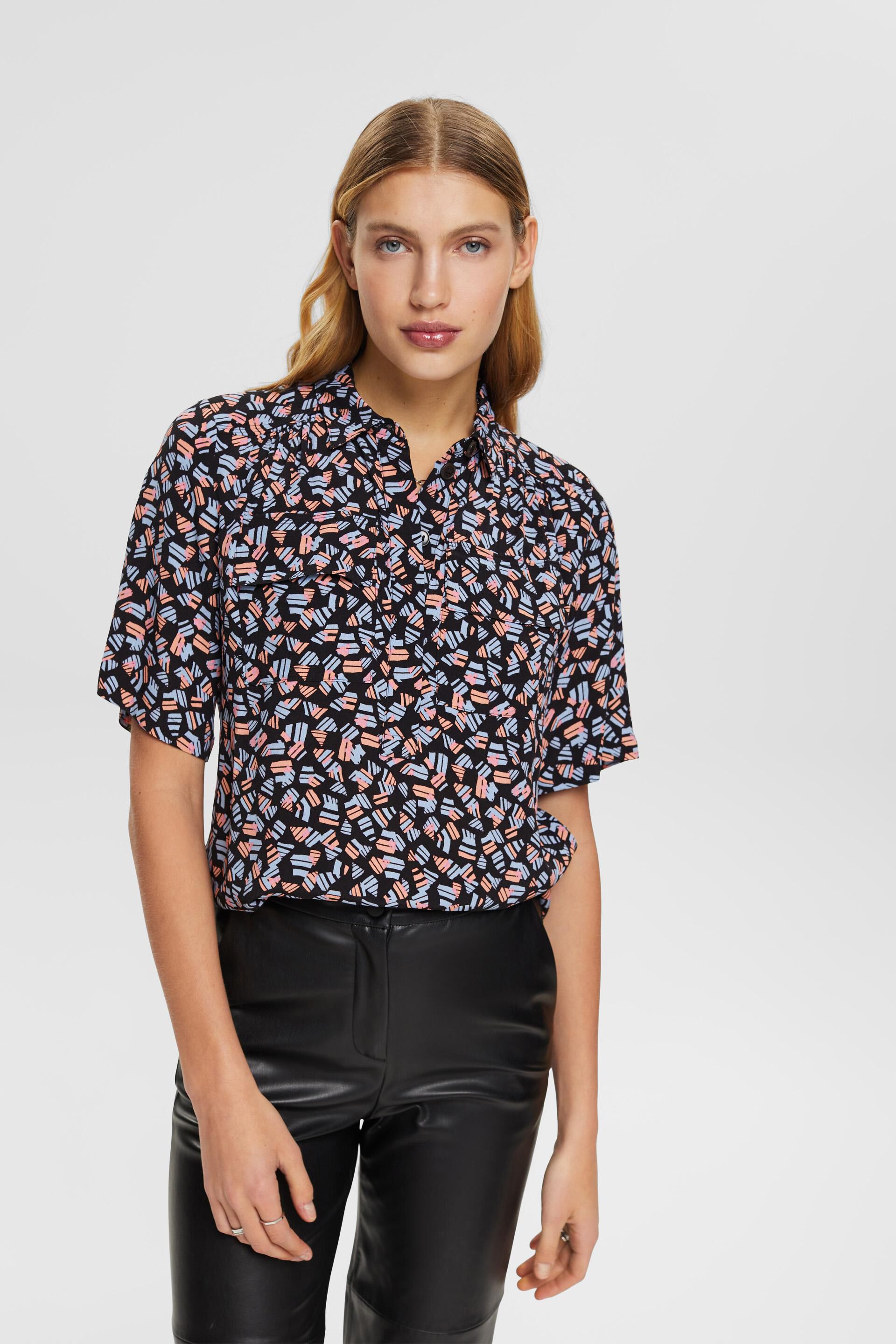 Blouse en crêpe à motif all-over