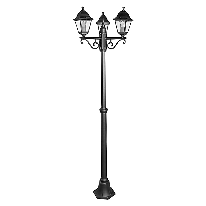 Lampadaire E27 Varennes IP44 GoodHome noir