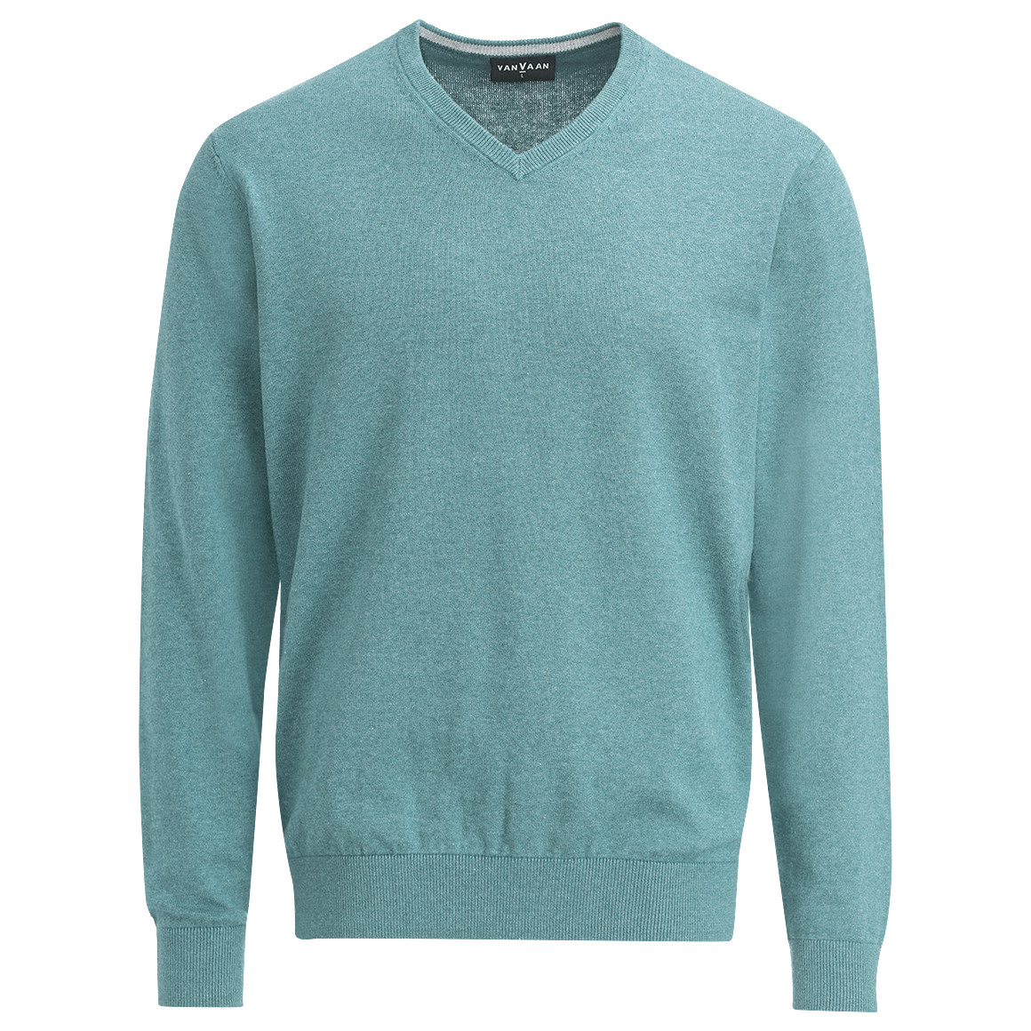 VanVaan Herren Strickpullover mit V-Ausschnitt helltürkis
