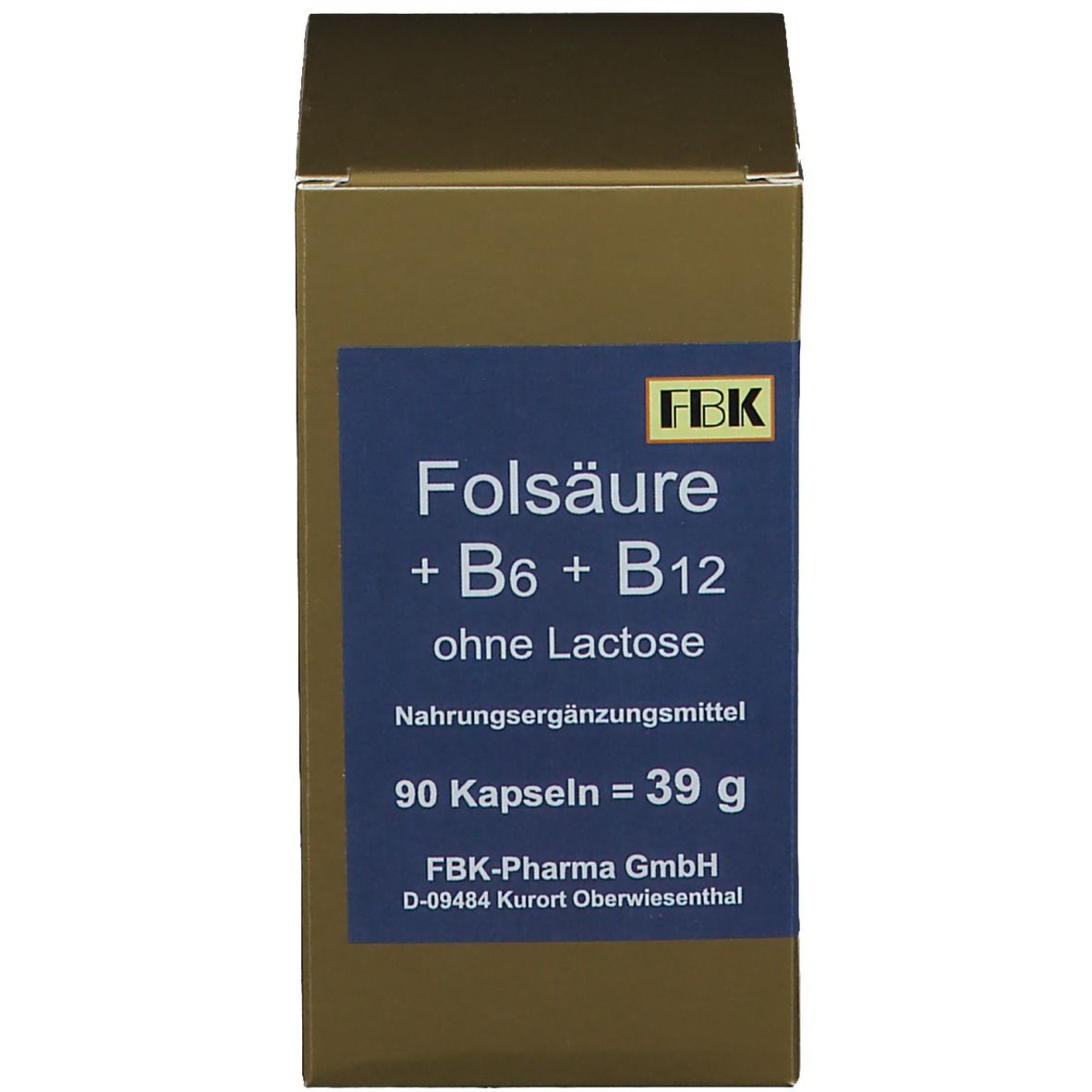 Folsäure + Vitamin B6 + Vitamin B12 ohne Lactose