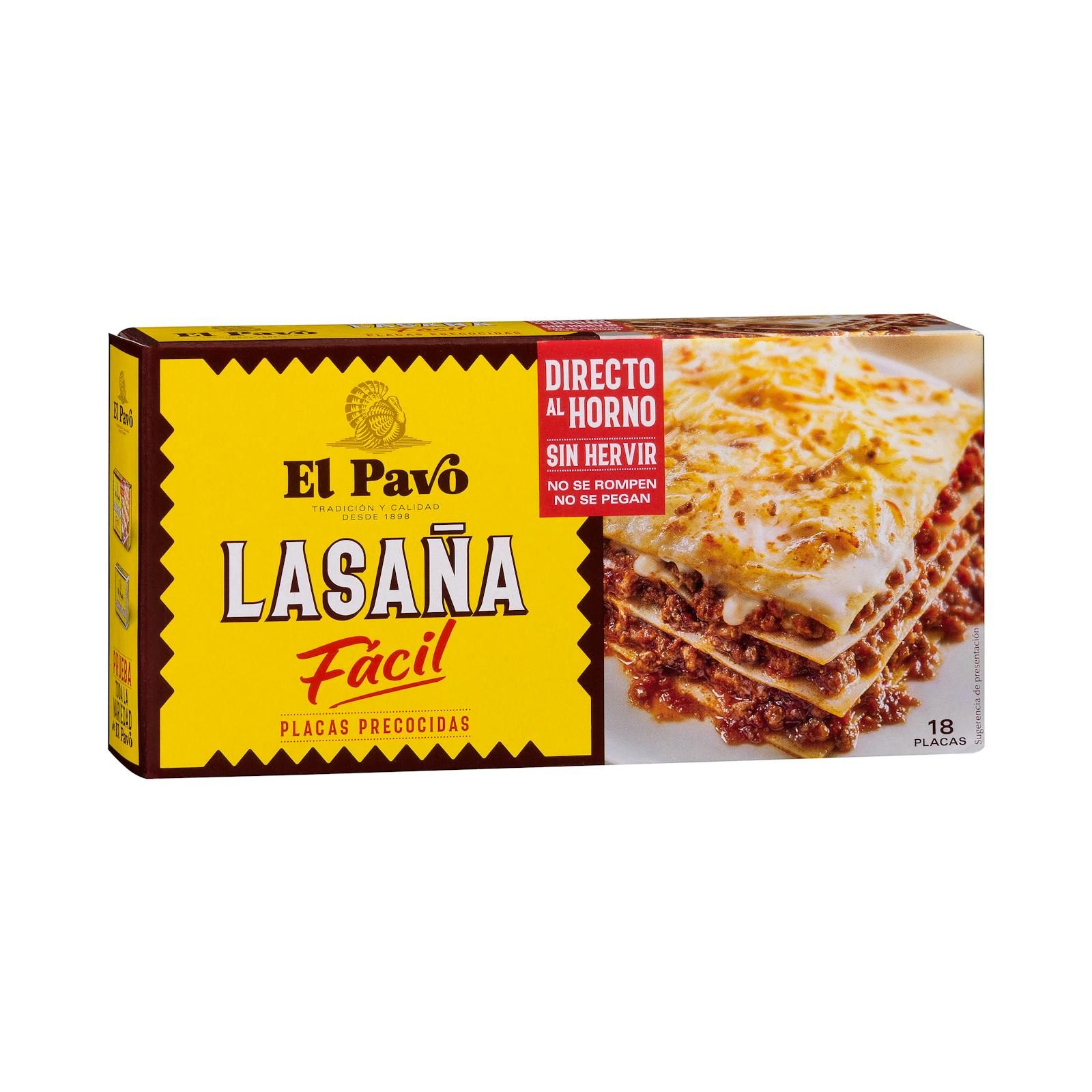 Feuilles de lasagnes précuites El Pavo