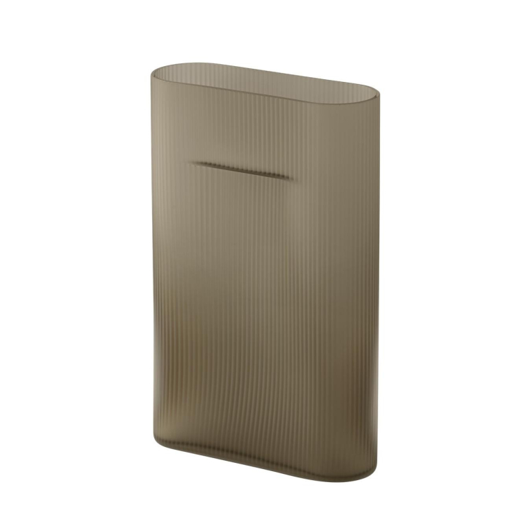 Muuto Ridge Frosted vaas H35 taupe