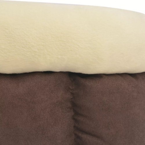 Cama redonda para animais de estimação, marrom