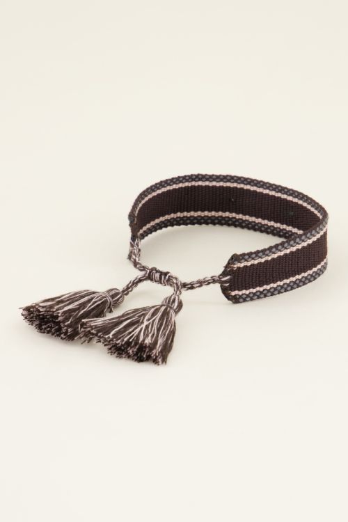Bruine bohemian armband believe