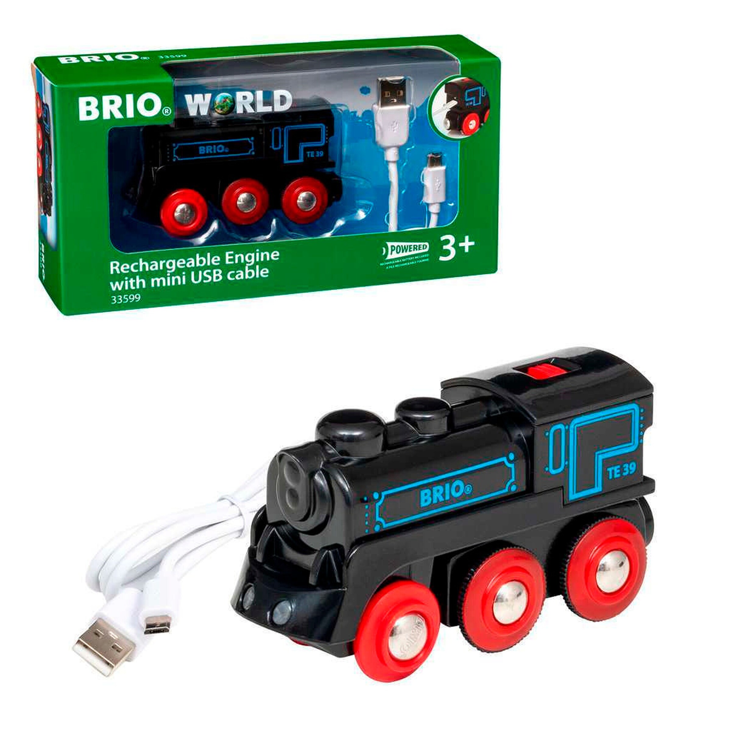 BRIO Schwarze Akku-Lok mit Mini-USB