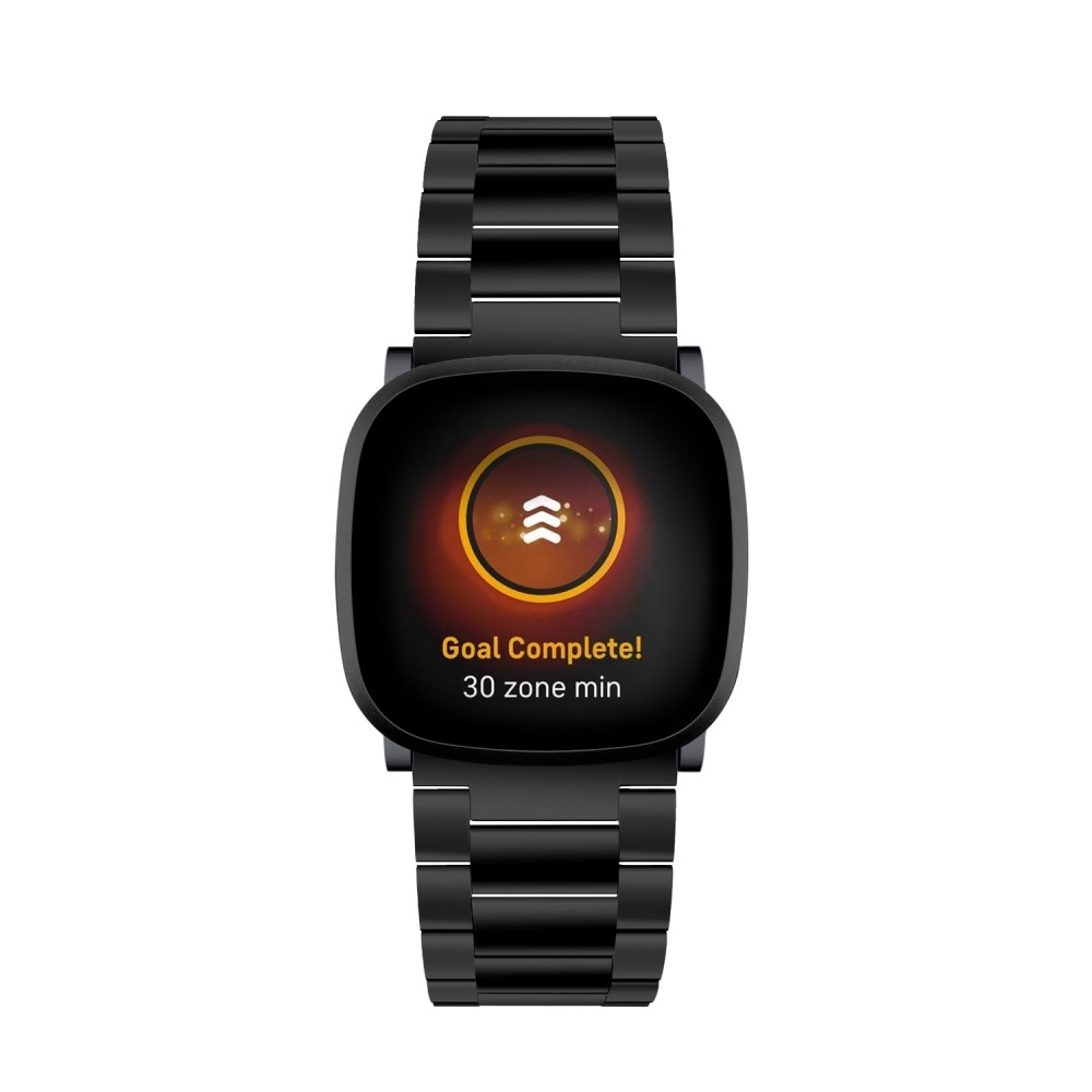 Fitbit Versa 3 / Sense Edelstahl Armband - Schwarz