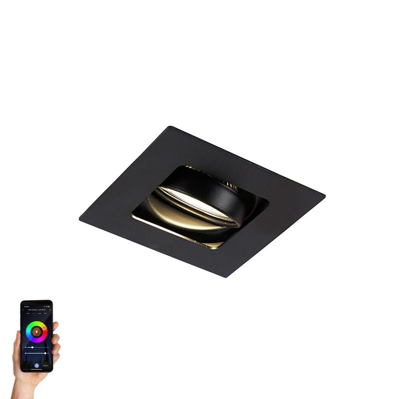 Moderne Smart inbouwspot zwart incl. WiFi GU10 - Artemis