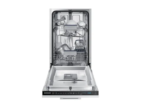 Samsung DW50R4060BB, Fuldt indbygget, Slimline (45 cm), Touch Control, Kurv
