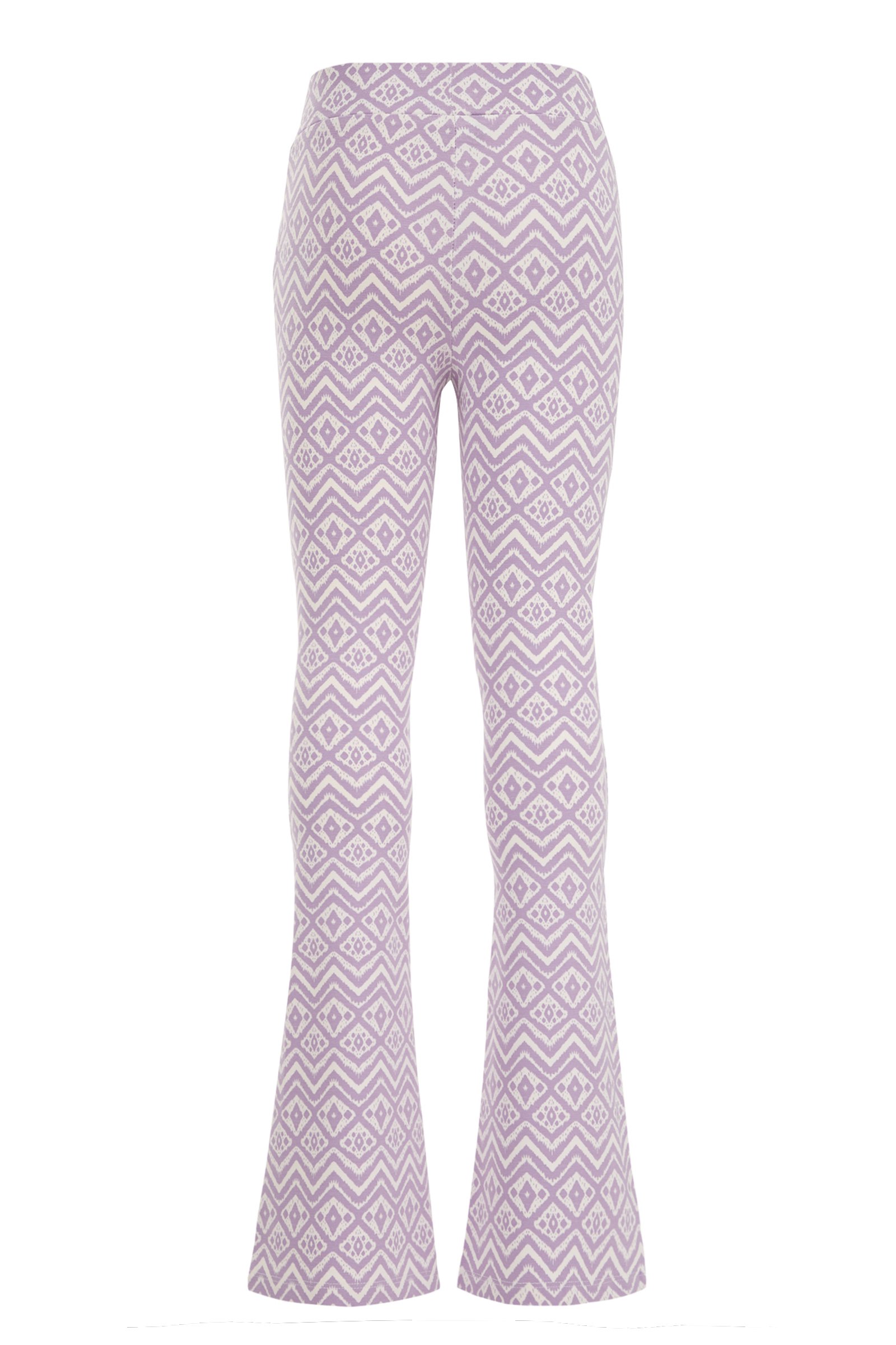 Meisjes flared legging met dessin WE Fashion Paars