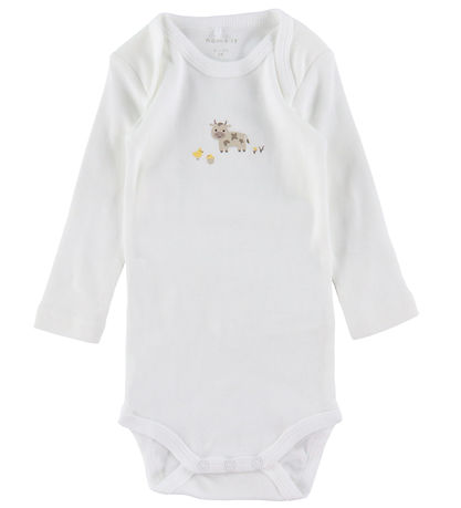 Name It Body l/æ - Noos - NbnBody - 2-pak - Bright White/Farm An